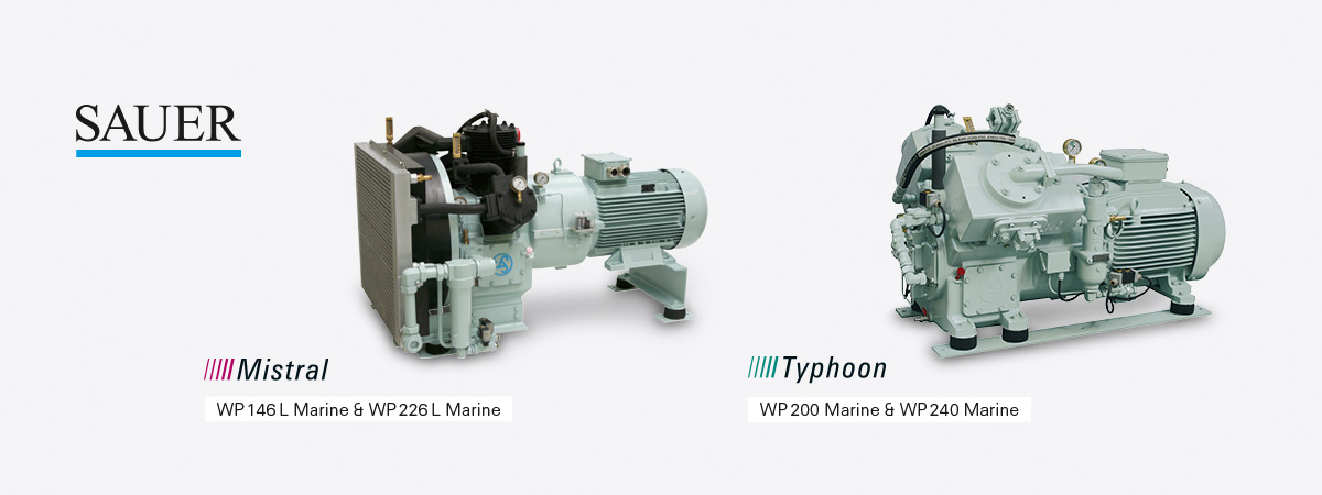foto detail commercial shipping piston type sauer compressors