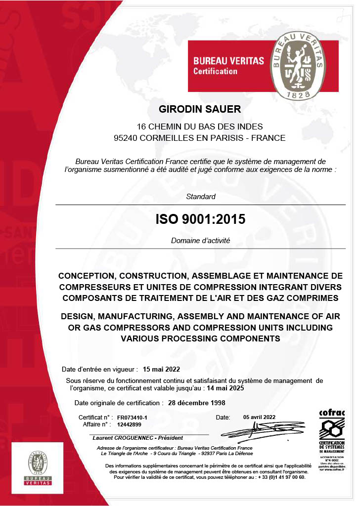 CERTIFICAT GS ISO9001v2015 dv2025